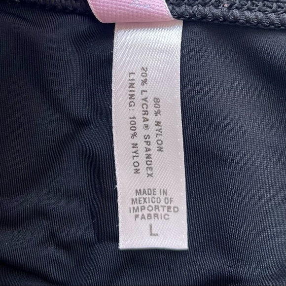 Victoria’s Secret Black String Bikini w/Edgy Lace-Up Details Top (M) Bottom (L) - Picture 7 of 10